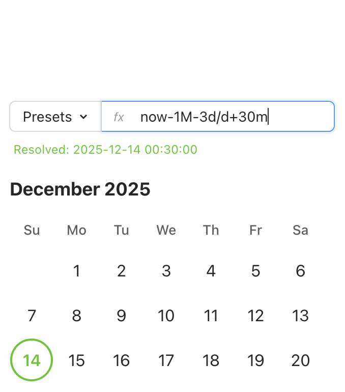 Date math expression parser